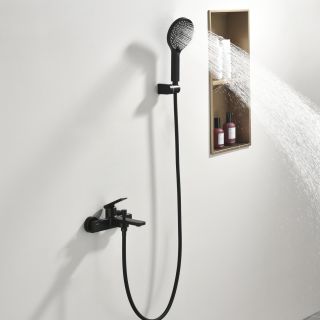 Смеситель для ванны и душа Black&White Gravity 9101MB чёрный матовый