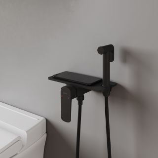 Гигиенический душ со смесителем IDDIS Axes AXEBLSHi08 чёрный матовый