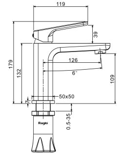 Смеситель для раковины Raglo R51.10.06 чёрный