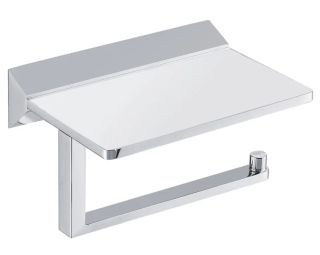 Держатель для туалетной бумаги с полочкой Rose RG1605 хром