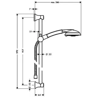 Душевой гарнитур Hansgrohe Raindance Classic  27841090 хром