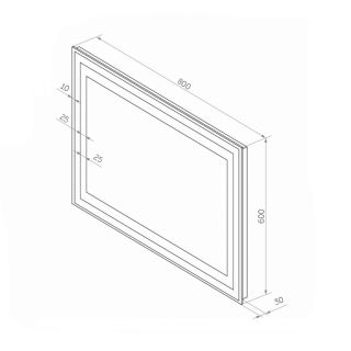 Зеркало Maretti Aria AR148060P16EL 80x60 см