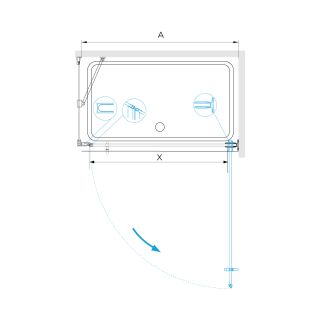 Душевой уголок RGW HO-045-1B (HO-011B + Z-060-2B + O-204B) 3506045180-014 80x100см чёрный