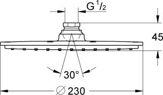 Держатель верхнего душа Hansgrohe  27479000 хром