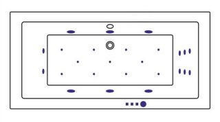 Гидромассажная ванна Whitecross Savia Duo 0103.170080.100.ULTRA.GL 170x80см Ultra золото