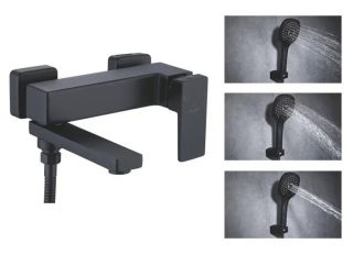 Смеситель для ванны Rose R2802H чёрный матовый