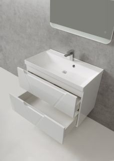 Тумба под раковину BelBagno подвесная 100x60см Bianco Lucido VITTORIA-1000-2C-SO-BL