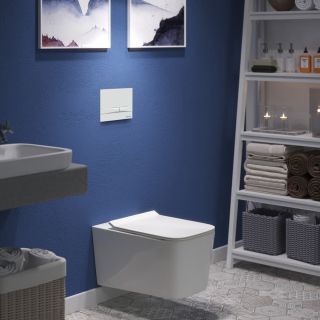 Кнопка смыва Berges Novum soft touch белый 040054