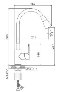 Смеситель для кухни Splenka S06.43 хром