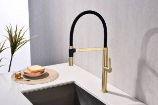 Смеситель для кухни Paulmark Leader Le214101-SBG светлое брашированное золото