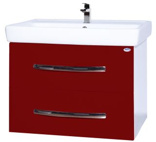 Тумба под раковину Bellezza Рокко 80см красный 00000010166