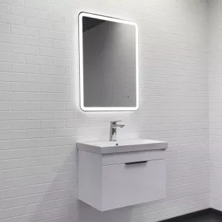 Тумба с раковиной Comforty Кама 00-00018655 60 см белый глянец