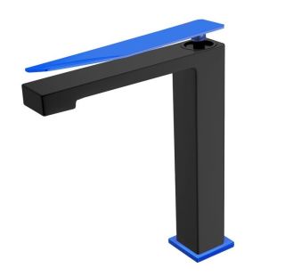 Смеситель для раковины Boheme Q 142-BUW.2 чёрный/синий