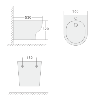 Биде подвесное Boheme Fiore 978-BIDET-MW белый матовый