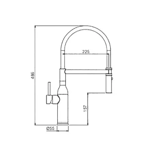 Смеситель для кухни Gappo G4098-25 с гибким изливом сатин