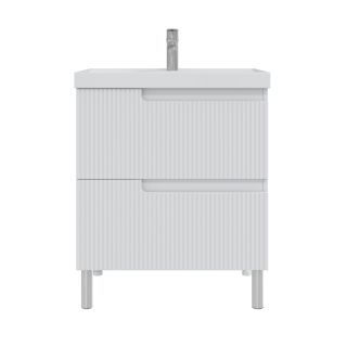 Напольная тумба под раковину Санта Альтаир 700498 70 см белый глянец