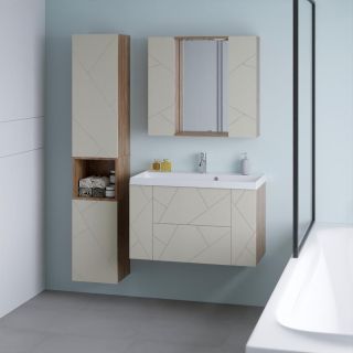 Тумба под раковину Бриклаер Кристалл 4627125416958 90 см латте