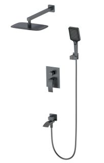 Душевой комплект Wonzon & Woghand Fit WW-88939009A-BGM тёмный графит
