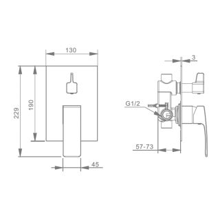 Смеситель для душа Raglo R01.272 хром