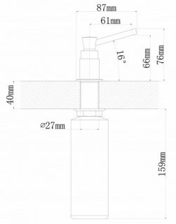 Дозатор для кухонной мойки Florentina Каскад антрацит
