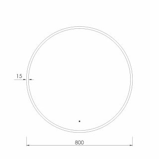 Зеркало с подсветкой ArtMax Asti AM-Ast-800-DS-FNC-Nero 80 см чёрный