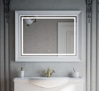 Зеркало Corozo Классика 105 см белый SD-00000862 с подсветкой