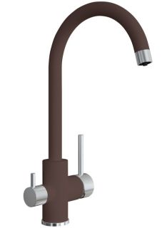 Смеситель для кухни Florentina Клио с подключением под фильтр мокко