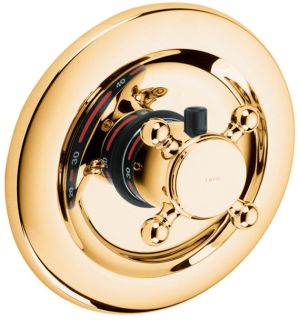 Встраиваемый смеситель для душа Kludi 1926 с термостатом позолоченный 517194520