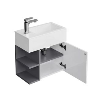 Тумба под раковину Kerama Marazzi Lato KMLACb50MDg0 50 см утренний серый/серый пыльный матовый