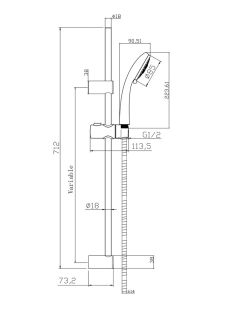 Набор смесителей Cersanit 64514  Nature 3 в1 хром