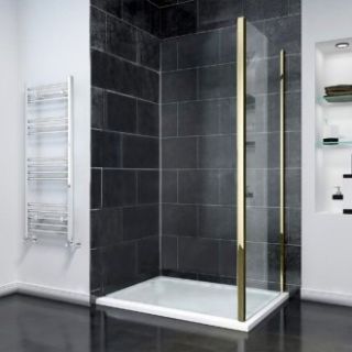 Боковая панель Veconi KP-14G, 900x1950, Золото брашинг, стекло прозрачное