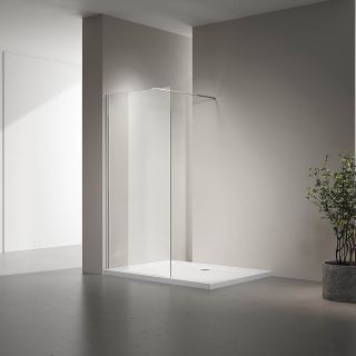 Душевая перегородка Veconi Korato KR-72, 1100x2000, хром, стекло прозрачное