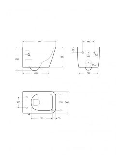 BELBAGNO KRAFT-TOR Унитаз подвесной с функцией биде, смесителем и смывом TORNADO