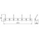 Планка с 7-ю крючками  Frap F201-7 хром