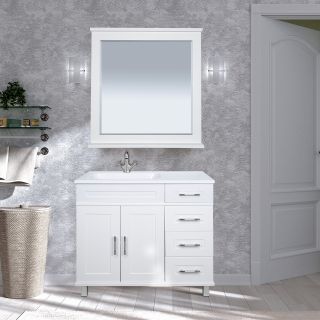 Напольная тумба под раковину Misty Купер 90см правая белый