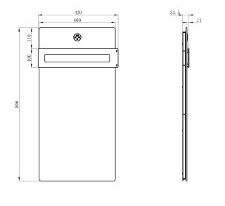 Полотенцесушитель электрический Wonzon & Woghand Stuttgart WW-A501-BR 42x80 см с каменной плитой белый мрамор/брашированный никель