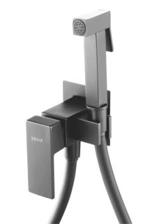 Гигиенический душ со смесителем Shevanik S127T оружейная сталь