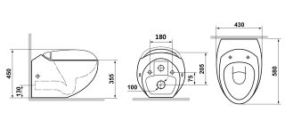 Унитаз подвесной Laguraty 0010 белый