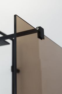 Душевая перегородка CEZARES LIBERTA-L-1-120-120-BR-NERO кронштейн 120см