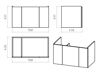 Подвесная тумба под раковину Misty Лира 80см белый