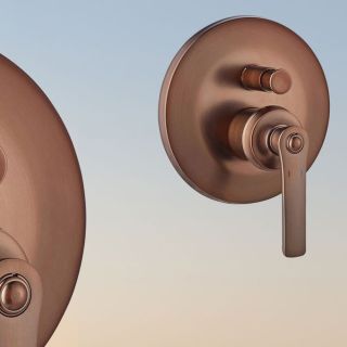 Встраиваемый смеситель Swedbe Terracotta Art 2517 с подключением на два выхода бронза