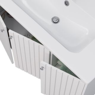 Тумба под раковину Lemark Romance LM07R100T 100 см белый глянец