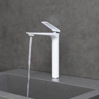 Смеситель для раковины Lemark Allegro LM5909CW с донным клапаном белый