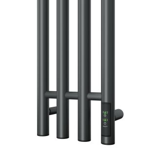 Полотенцесушитель электрический APEXTERMO Luna LN10113GF 1100x180 с крючками графит металлик