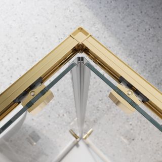 Душевой уголок BelBagno LUCE-A-2-90-C-ORO золото