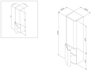Шкаф Am.pm Sensation M30CHR0406WG правый 40 см белый
