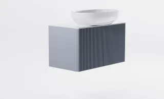 Тумба с раковиной Astra-Form М-40 Slim 4631177714535 80 см голубой матовый