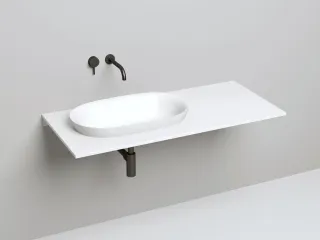 Полувстраиваемая раковина Salini Marea 01 S-Stone 1802201M 65см белый матовый