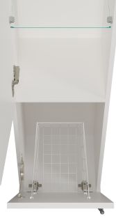 Универсальный шкаф - пенал Misty Марта 35см левый с бельевой корзиной белый