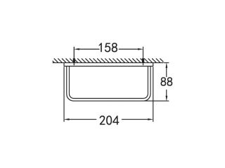 Полотенцедержатель 20x9см, хром Cezares CZR-F-8915A